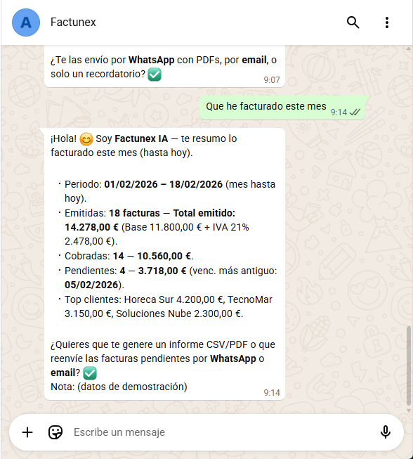 WhatsApp Cliente Demo